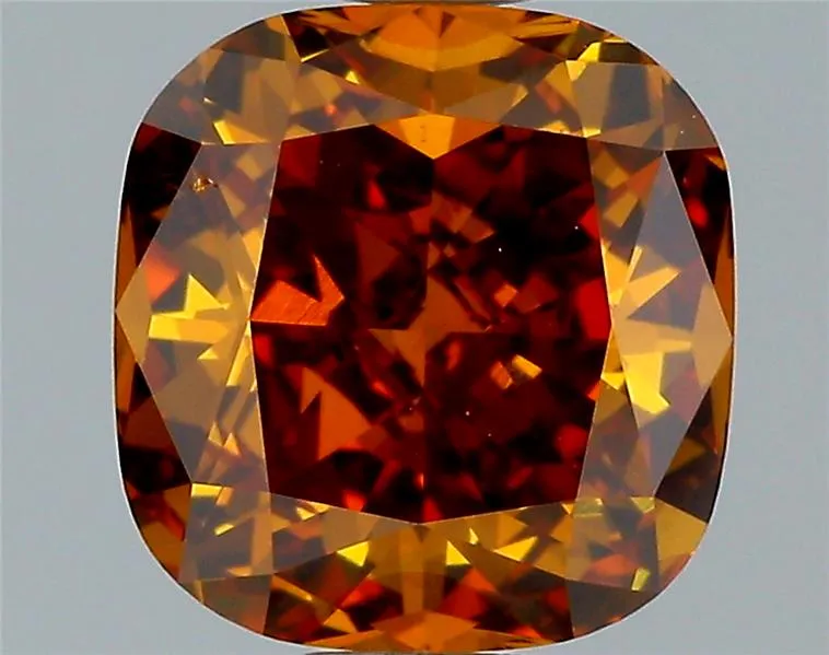1.02ct Cushion brilliant Natural Diamond (Colour Fancy Deep Orange, Clarity SI2, GIA Certified)