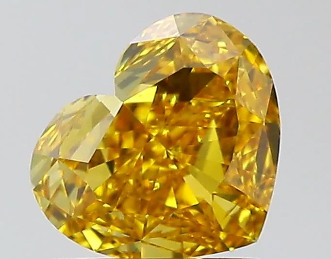 1.02ct Heart Natural Diamond (Colour Fancy Deep Yellow, Clarity VS1, GIA Certified)