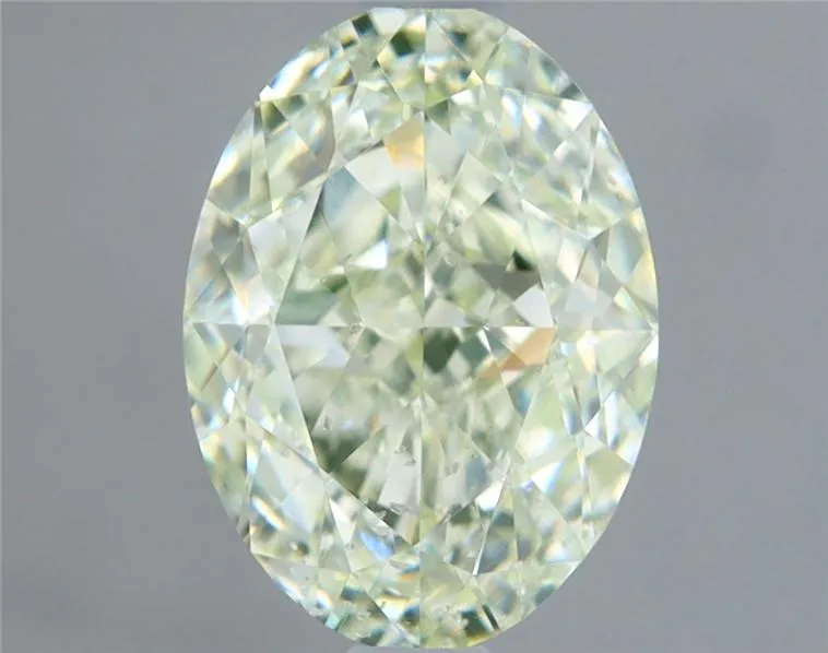 1.02ct Oval Natural Diamond (Colour Faint Green, Clarity SI2, GIA Certified)