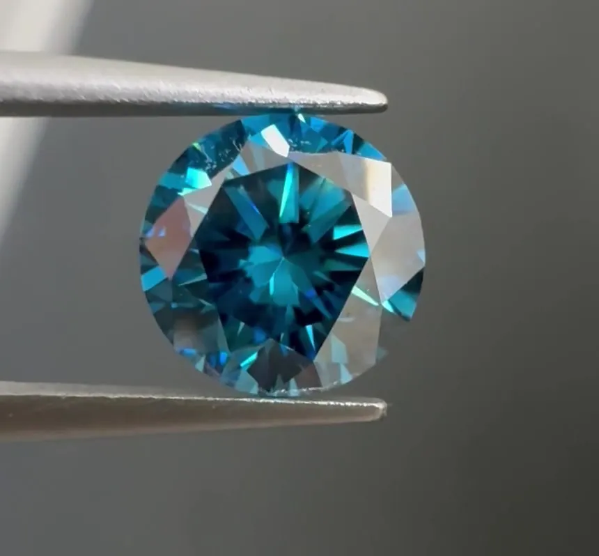 1.02ct Round Natural Diamond (Colour Fancy Intense Blue, Clarity VS1, Cut VG, IGI Certified)