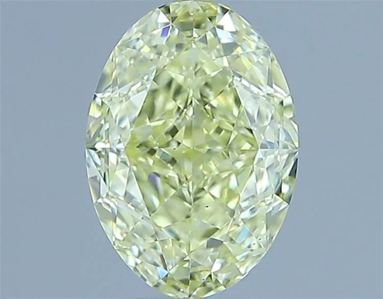 1.03ct Oval Natural Diamond (Colour Fancy Light Yellow, Clarity SI1, GIA Certified)