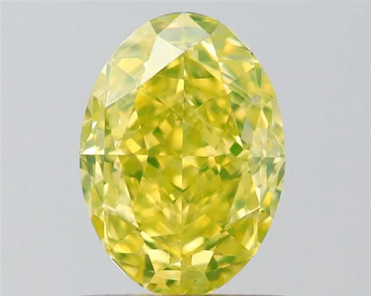 1.09ct Oval Natural Diamond (Colour Fancy Intense Yellow, Clarity VS2, GIA Certified)