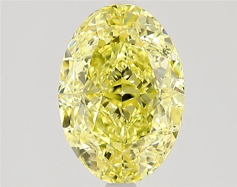 1.15ct Oval Natural Diamond (Colour Fancy Intense None Yellow, Clarity IF, Cut EX, GIA Certified)