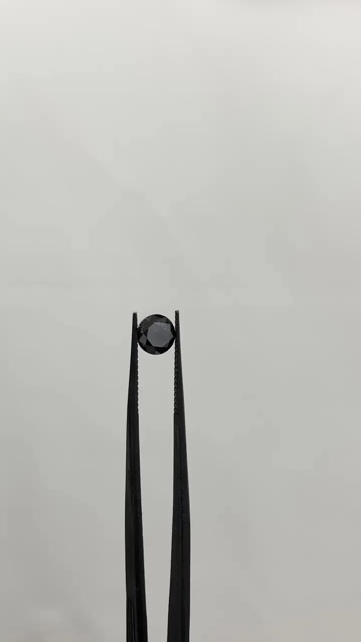 1.17ct Round Natural Diamond (Colour Fancy Black, Clarity VVS2, Cut EX, GIA Certified)