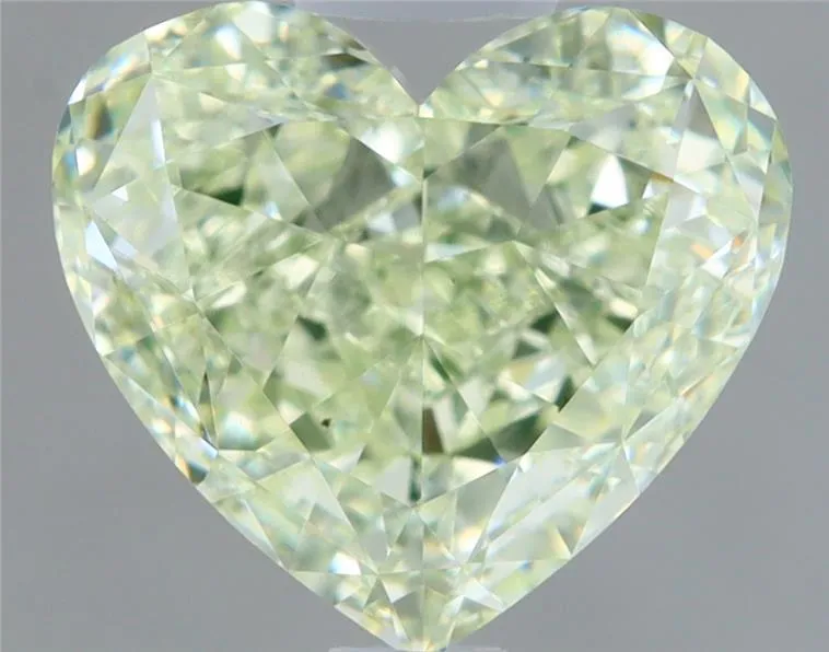 1.23ct Heart Natural Diamond (Colour Light Yellow Green, Clarity VS2, GIA Certified)