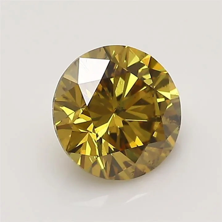 1.24ct Round Natural Diamond (Colour Fancy Deep Yellow, Clarity SI2, Cut VG, GIA Certified)