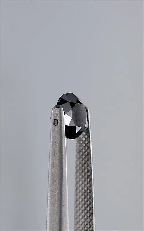 1.29ct Round Natural Diamond (Colour Fancy Black, Clarity VVS2, Cut EX, GIA Certified)