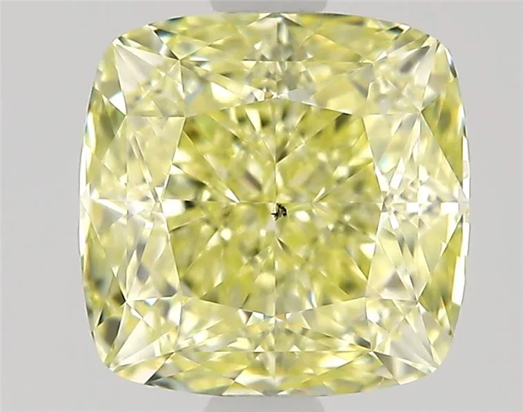 1.31ct Cushion modified Natural Diamond (Colour Fancy Light Yellow, Clarity SI1, Cut EX, GIA Certified)