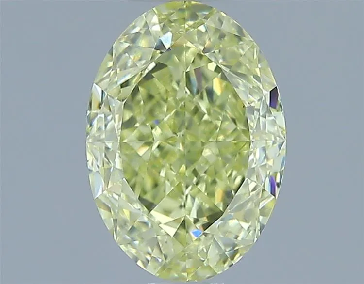 1.39ct Oval Natural Diamond (Colour Fancy Light Yellow, Clarity VS2, GIA Certified)