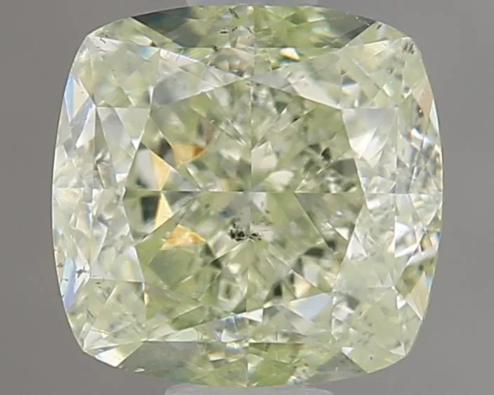 1.51ct Cushion brilliant Natural Diamond (Colour Fancy Light Green, Clarity SI2, GIA Certified)
