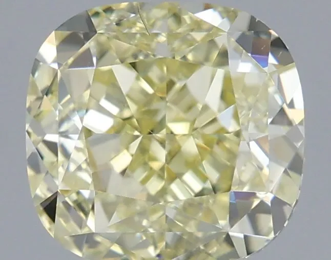 1.51ct Cushion modified Natural Diamond (Colour Fancy Light Yellow, Clarity SI1, GIA Certified)