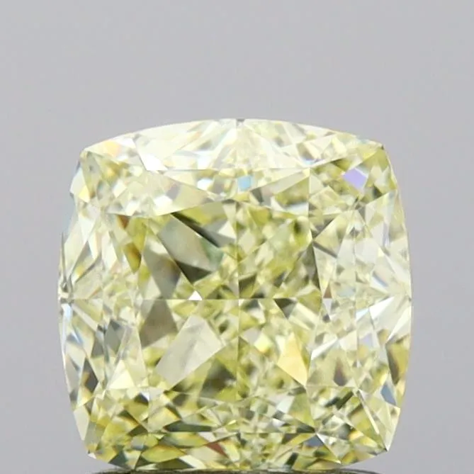 1.51ct Cushion modified Natural Diamond (Colour Fancy Light Yellow, Clarity VS1, GIA Certified)