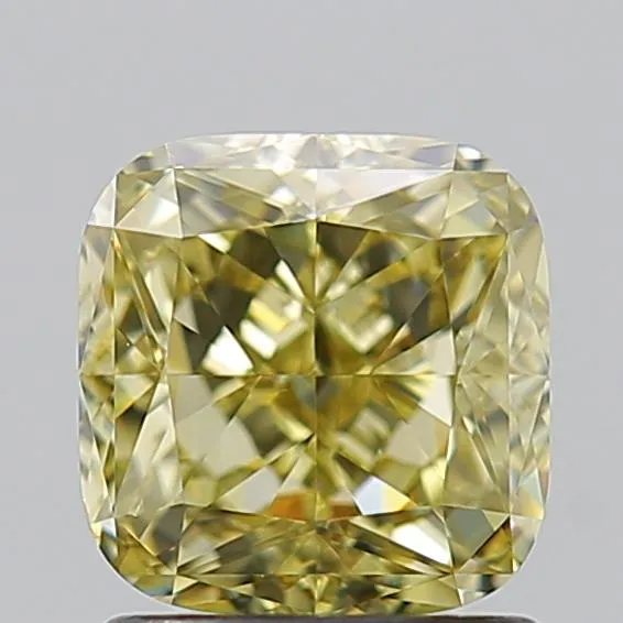 1.51ct Cushion modified Natural Diamond (Colour Fancy Yellow, Clarity VS2, GIA Certified)
