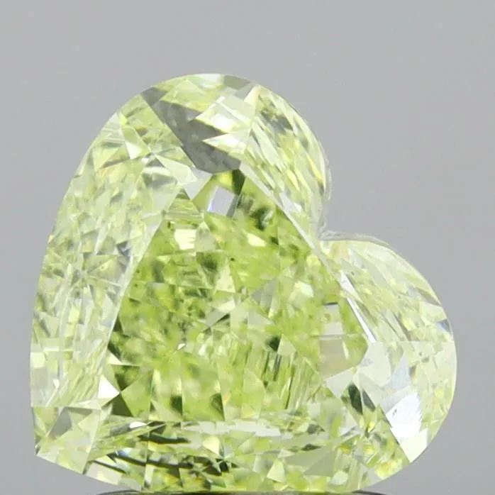 1.51ct Heart Natural Diamond (Colour Light Greenish Yellow, Clarity VS2, GIA Certified)