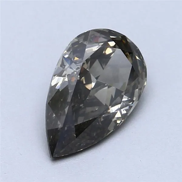 1.62ct Pear Natural Diamond (Colour Fancy Dark Yellowish Gray, Clarity SI2, GIA Certified)