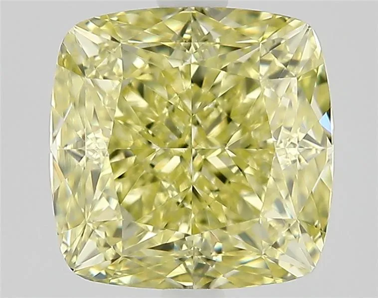 1.78ct Cushion modified Natural Diamond (Colour Fancy Light None Yellow, Clarity IF, Cut EX, GIA Certified)