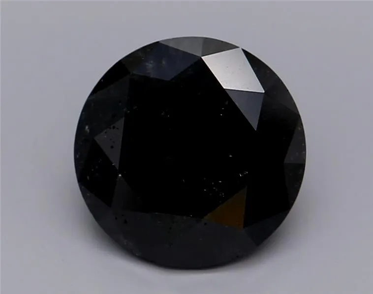 1.99ct Round Natural Diamond (Colour Fancy Black, Clarity VVS2, Cut EX, GIA Certified)