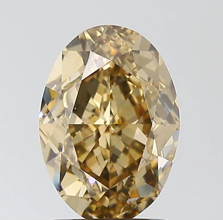 2.15ct Oval Natural Diamond (Colour Fancy Dark Yellowish Brown, Clarity VS2, GIA Certified)