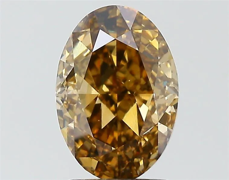 2.35ct Oval Natural Diamond (Colour Fancy Dark Orangey Brown, Clarity VS2, GIA Certified)