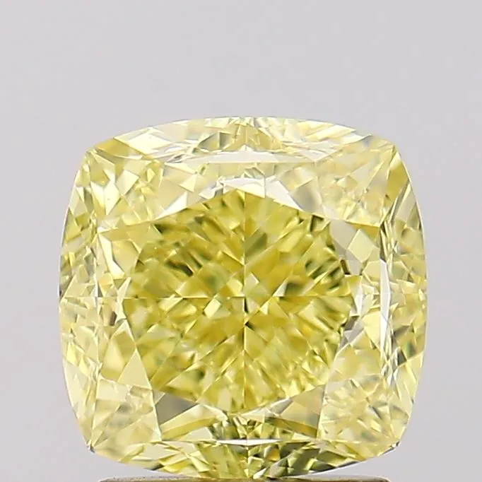 3.01ct Cushion brilliant Natural Diamond (Colour Fancy Yellow, Clarity SI1, GIA Certified)