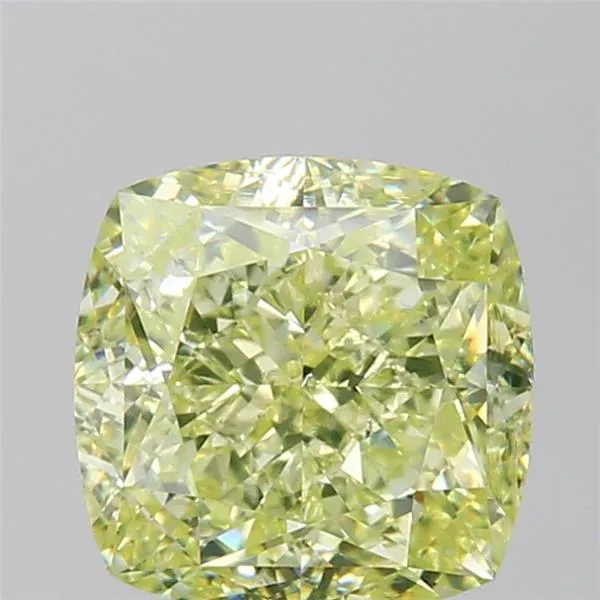 3.12ct Cushion brilliant Natural Diamond (Colour Fancy Green, Clarity SI1, GIA Certified)
