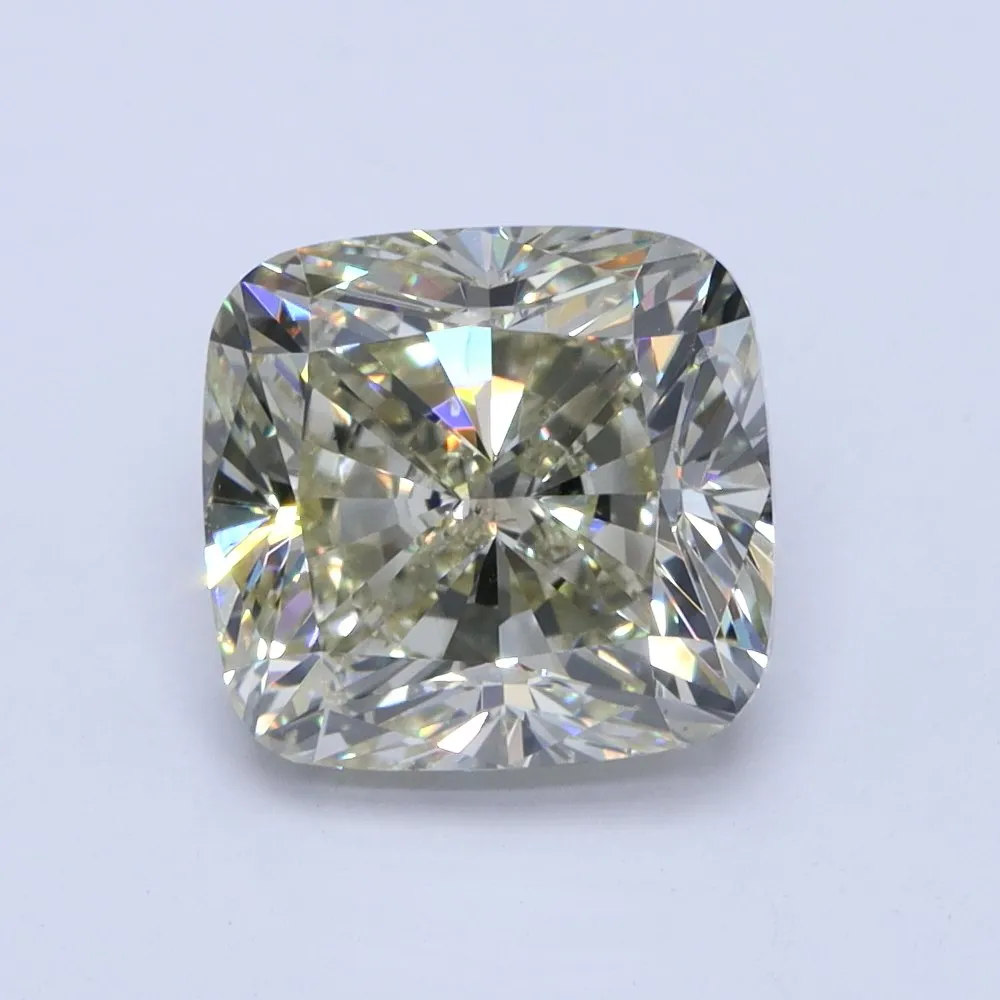 4.00ct Cushion modified Natural Diamond (Colour Fancy Light Yellow, Clarity SI1, GIA Certified)
